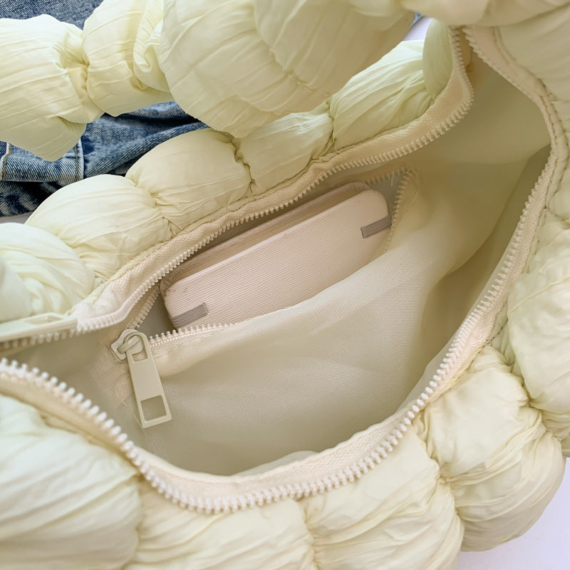 Crossbody Croissant Pleated Clouds Shoulder Bag Travel Bag