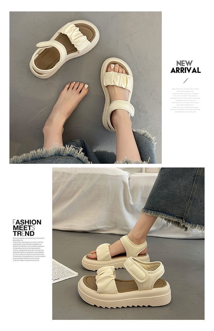 Women's Ruched Platform Sandals