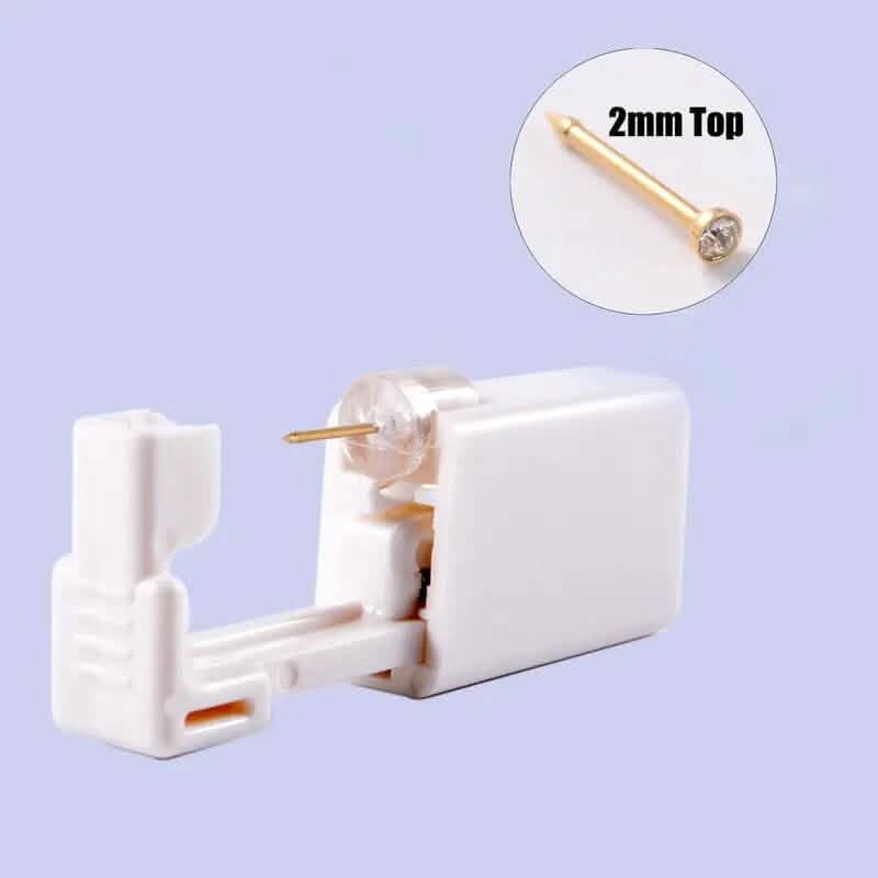 2mm Gold White Diamond Disposable Safe Nose Ear Nail Punch