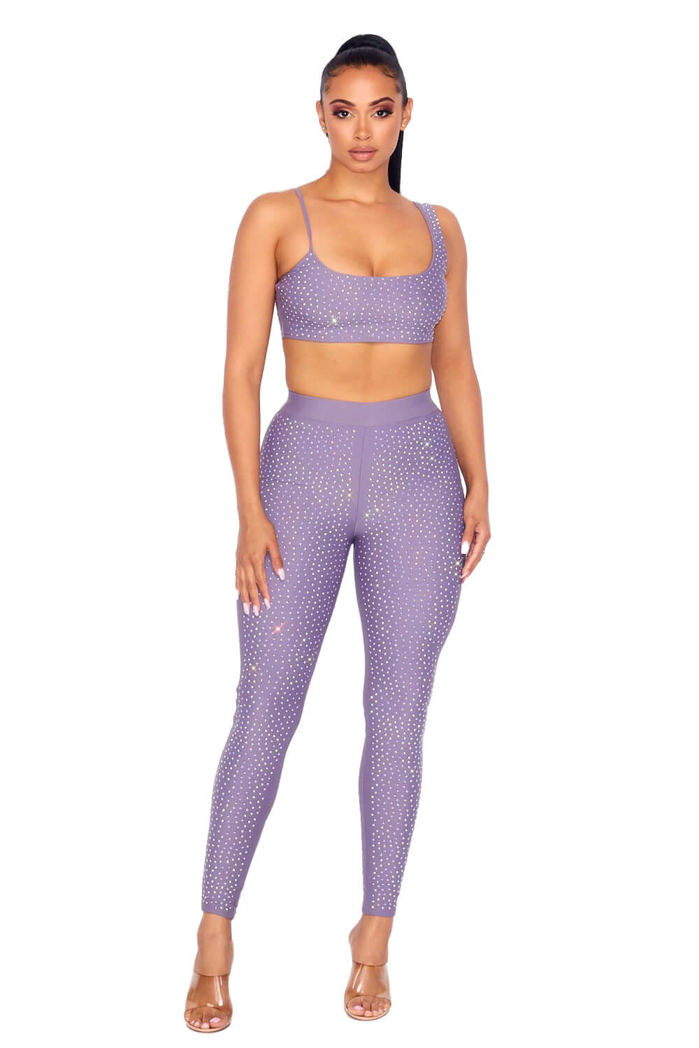Conjunto de leggings con brillos de 2 piezas