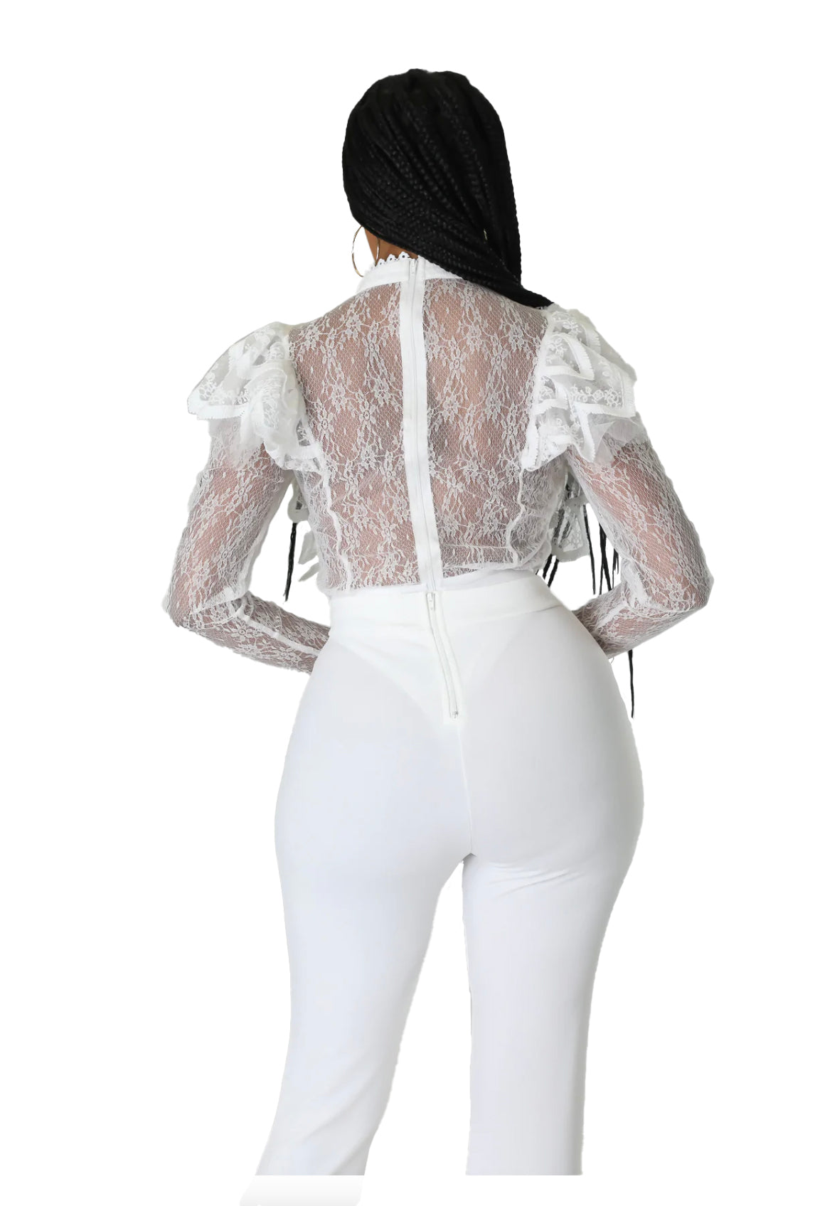 Body de encaje de 2 piezas con pantalones tipo bota {Ideal para chicas altas}