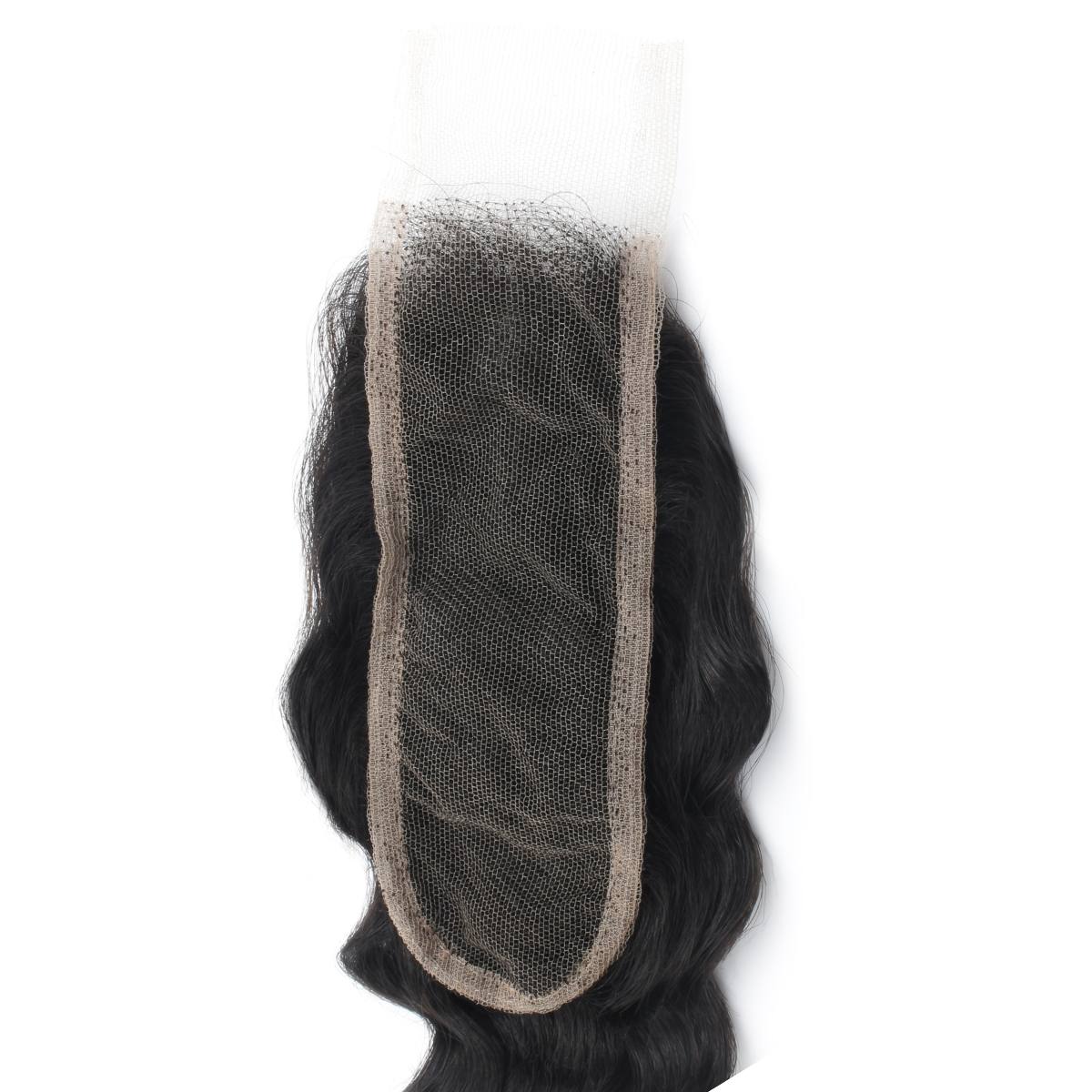 Cierre de cabello humano con encaje HD de 2x6 y ondas profundas
