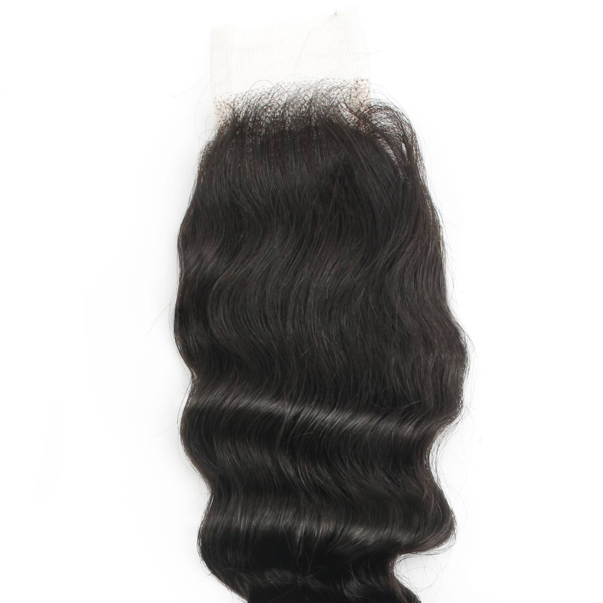 Cierre de cabello humano con encaje HD de 2x6 y ondas profundas