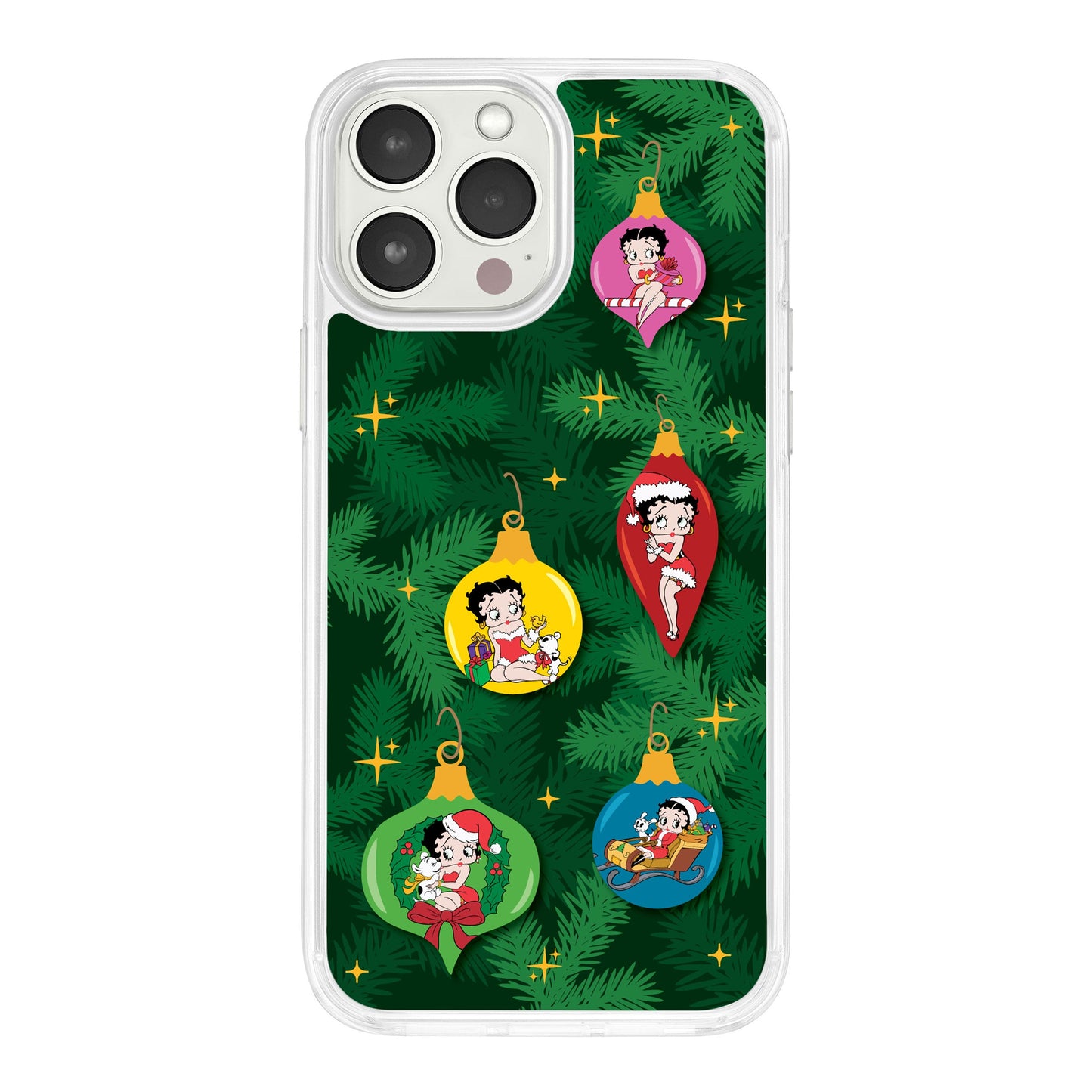 Betty Boop Happy Holidays HD Apple iPhone 15 Series Mag-Safe Phone Case