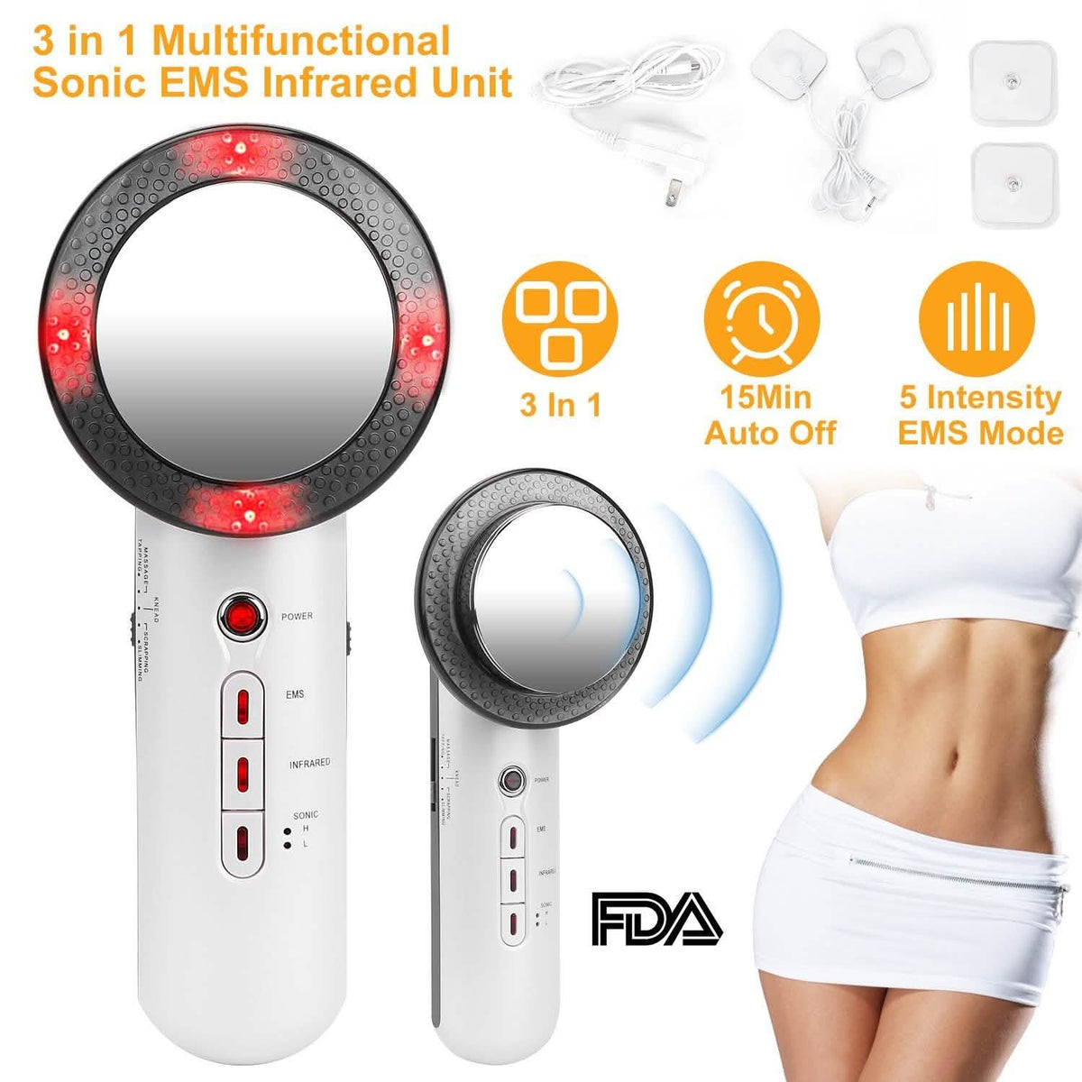 3-in-1 Multifunctional EMS Infrared Massager Fat Remover