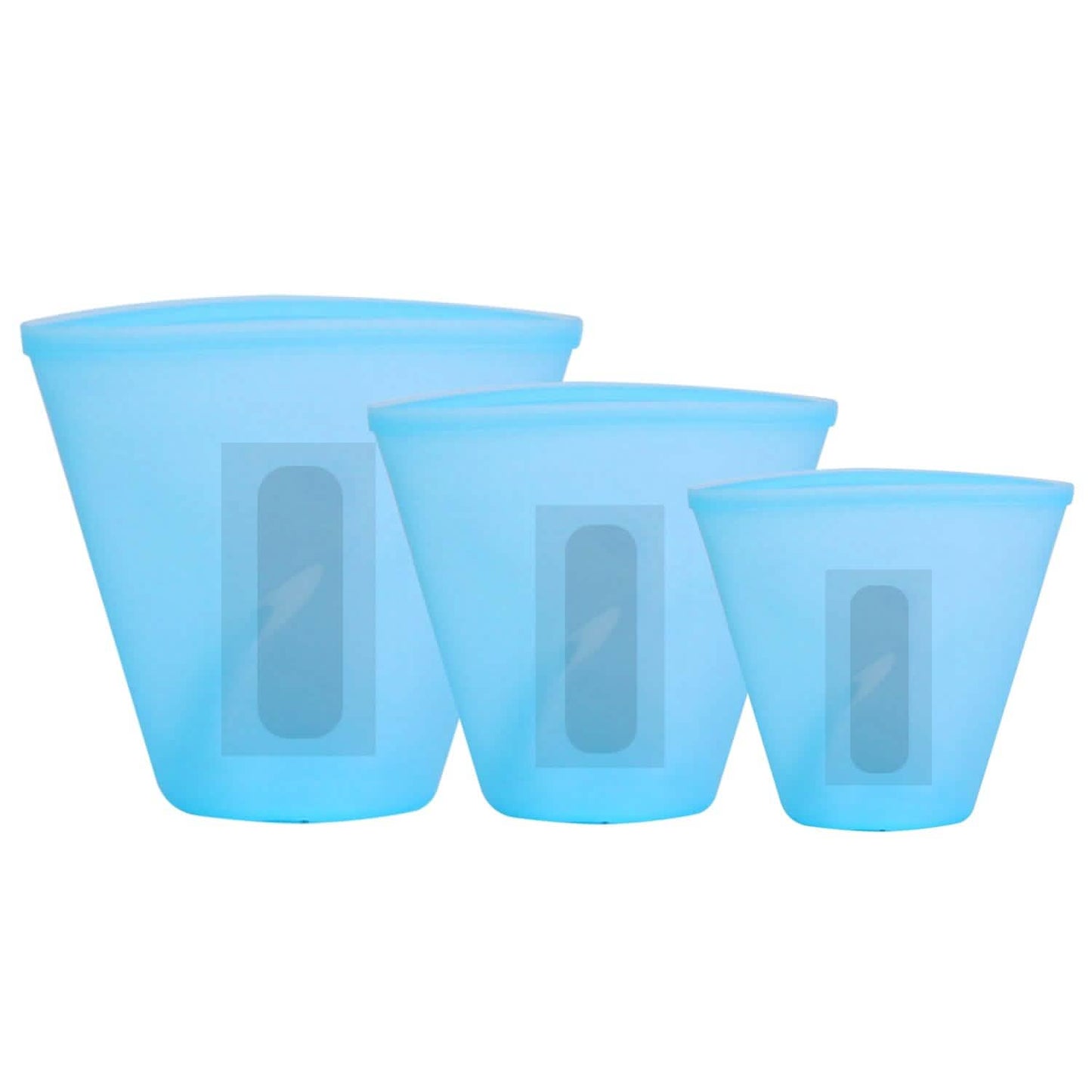 3-Pieces: Silicone Food Storage Bags Reusable Leakproof Food Container Set with 3 Seals