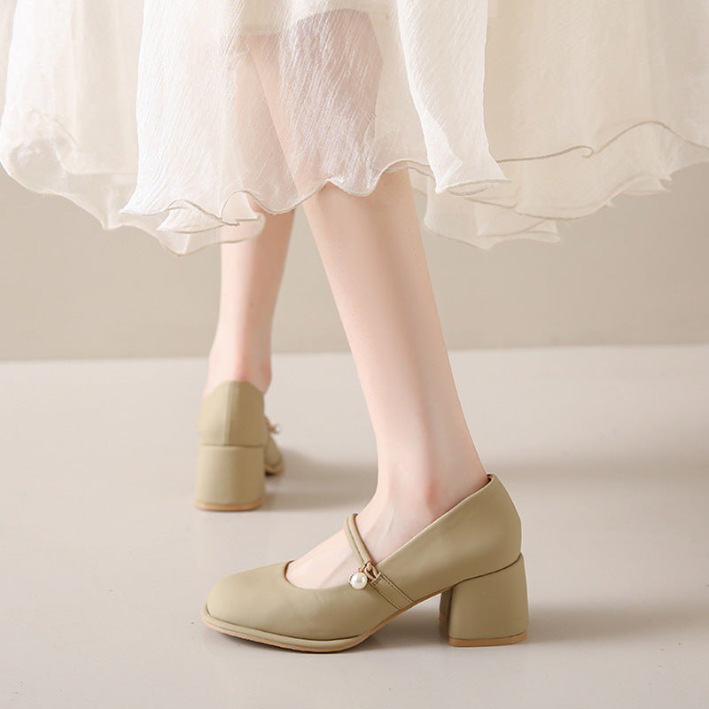 Women's Mid-Heel Mary Jane Shoes