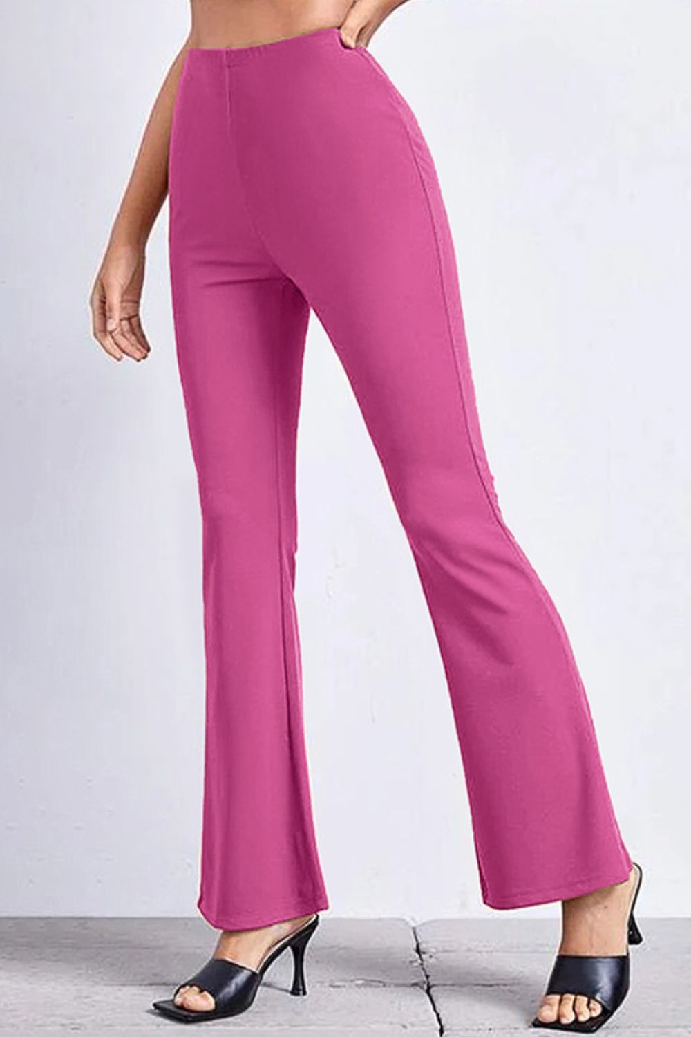 Pantalones de campana de tiro alto