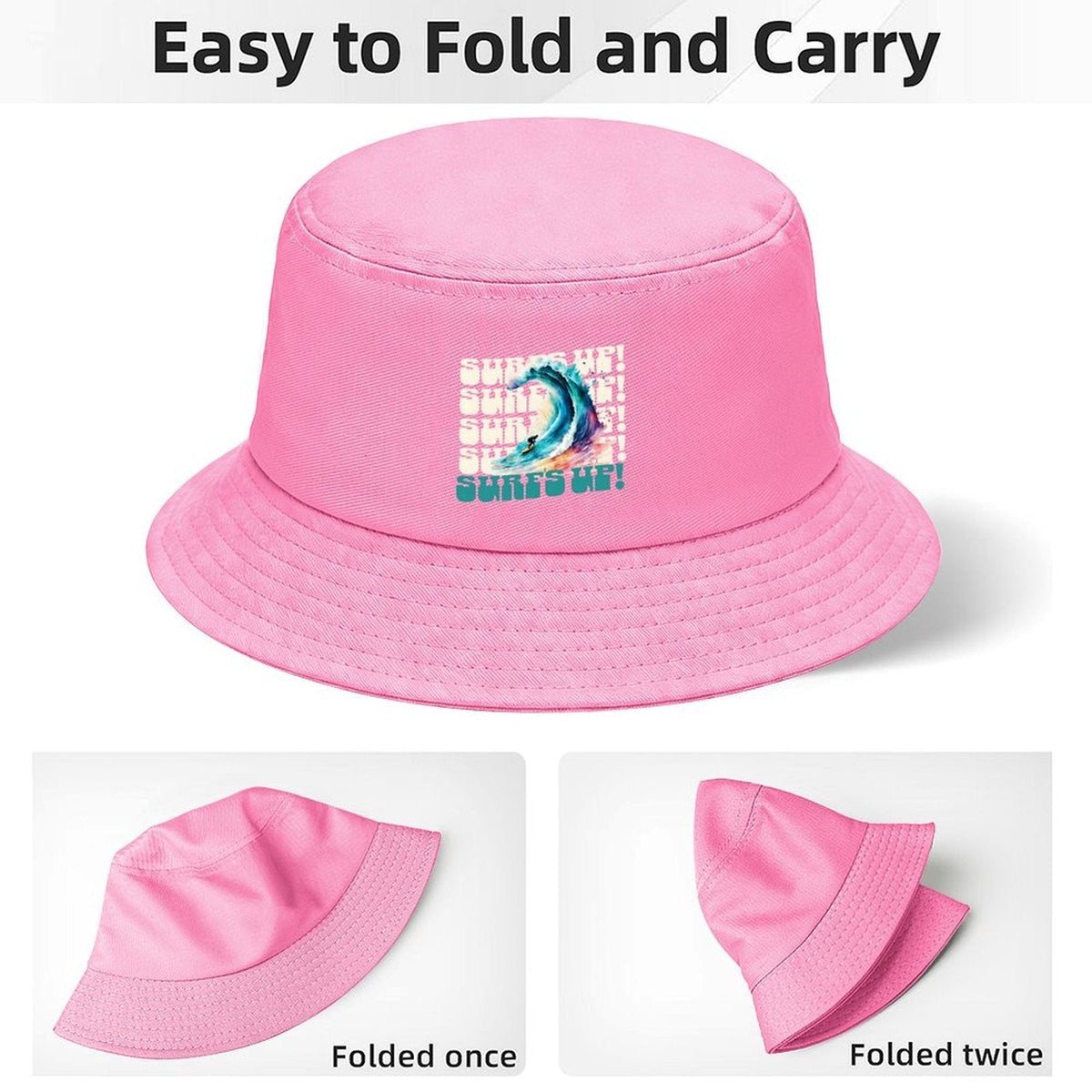 Surf's Up Surfer Design Kid's Bucket Hat | Ships from USA