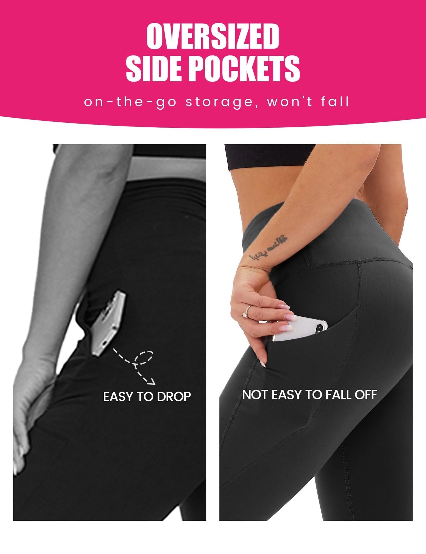 Pantalones de Yoga Capri de Tiro Alto – Bolsillos Diagonales y Estampado Variado