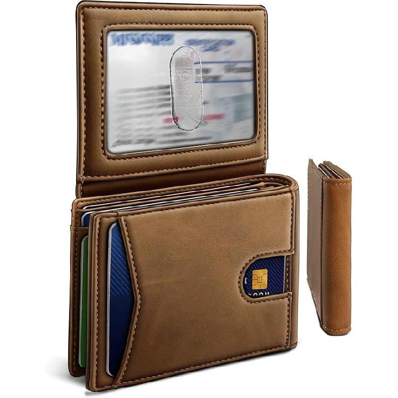 Multifunctional Anti-Theft Retro Card Holder Wallet With Multiple Card Slots For Men