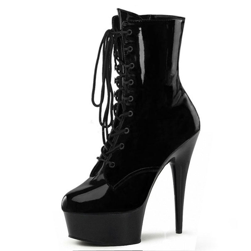 Lace-Up Low Boots