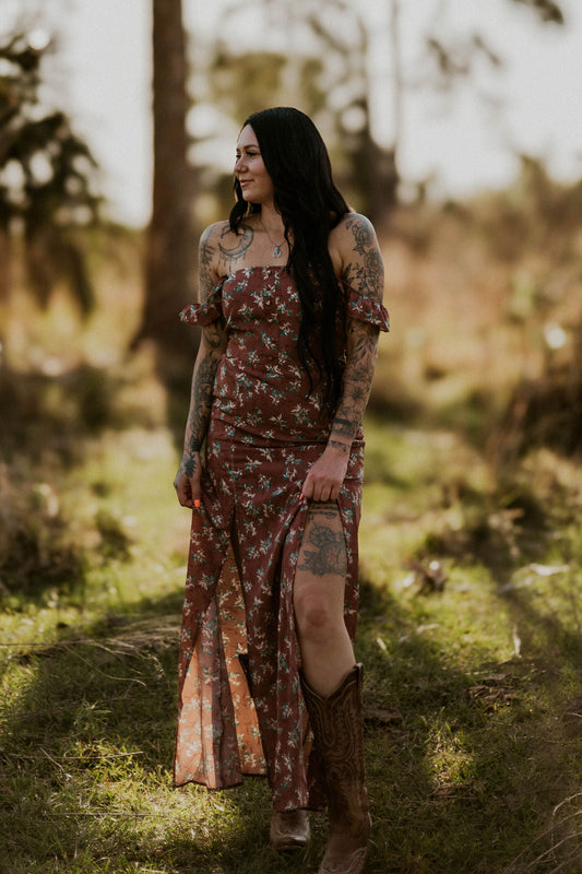 Maxivestido Floral Desértico