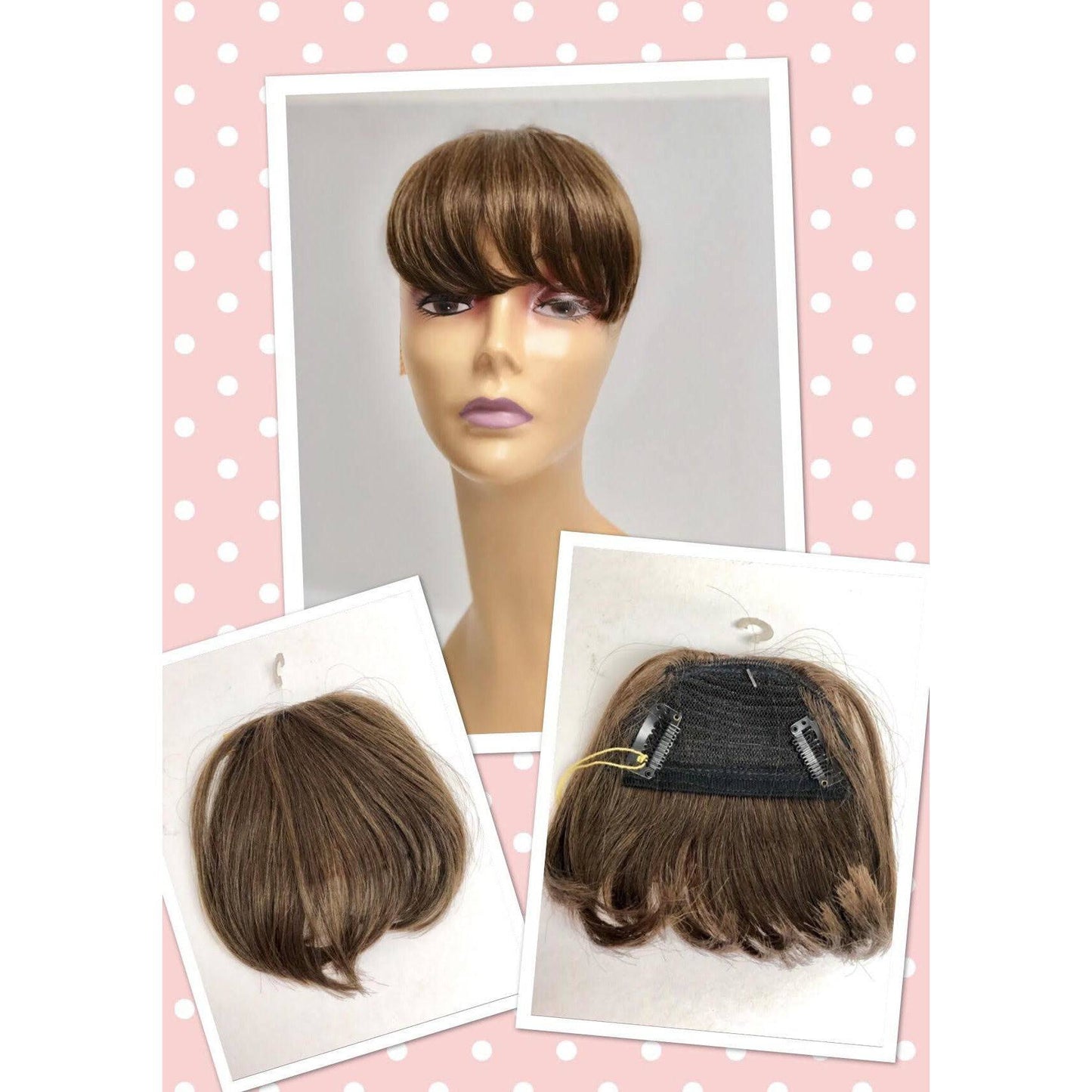Unique 100% Human Hair Bang Hairpiece