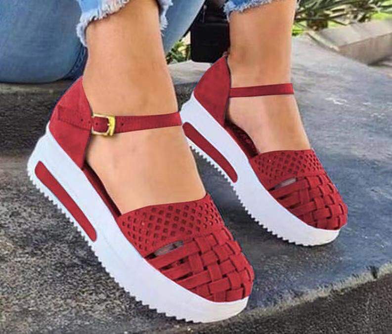 Women's Summer Fashion Thick Bottom Toe Cap Sandals