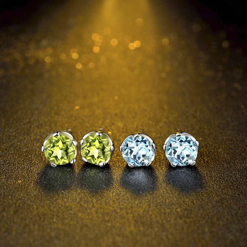 Peridot s925 sterling silver earrings