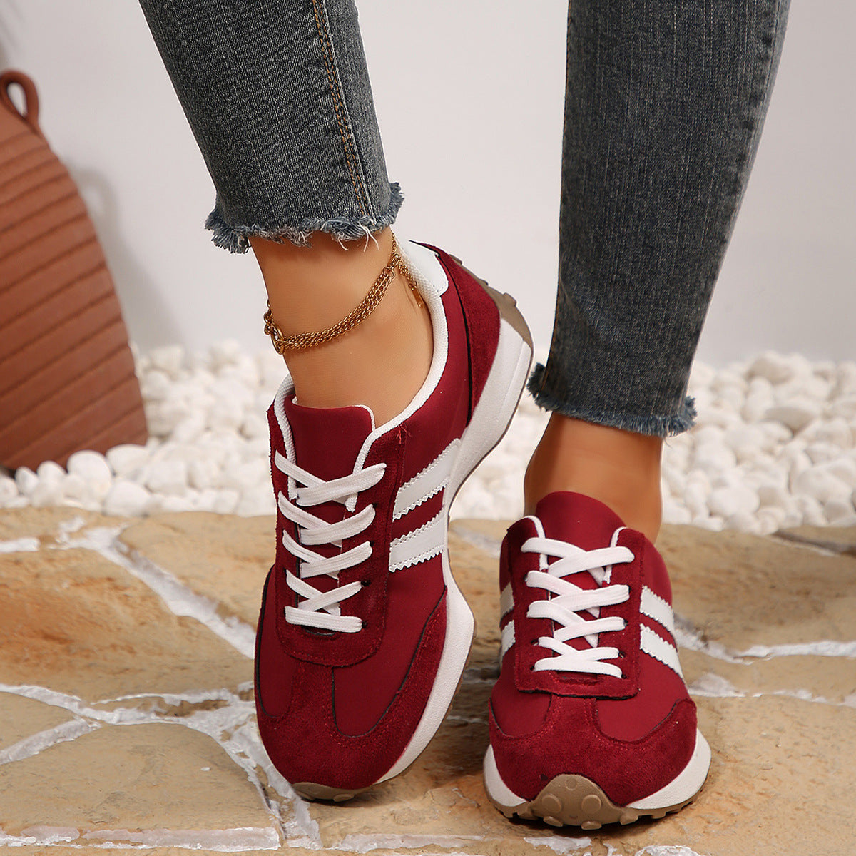 Women's Retro Chunky-soled Casual Sneakers