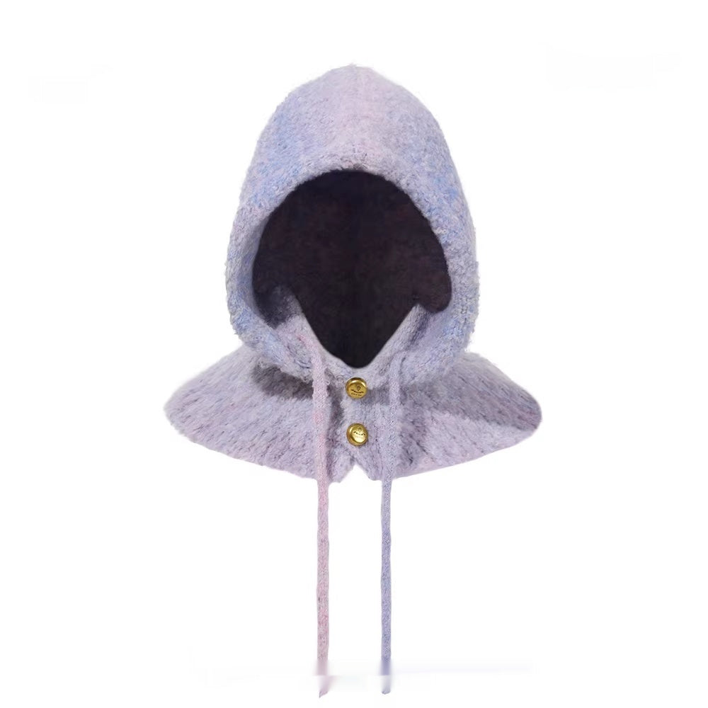 Gorro Balaclava Tie-Dye para Mujer – Gorro y Bufanda Cálidos para Proteger las Orejas en Uno