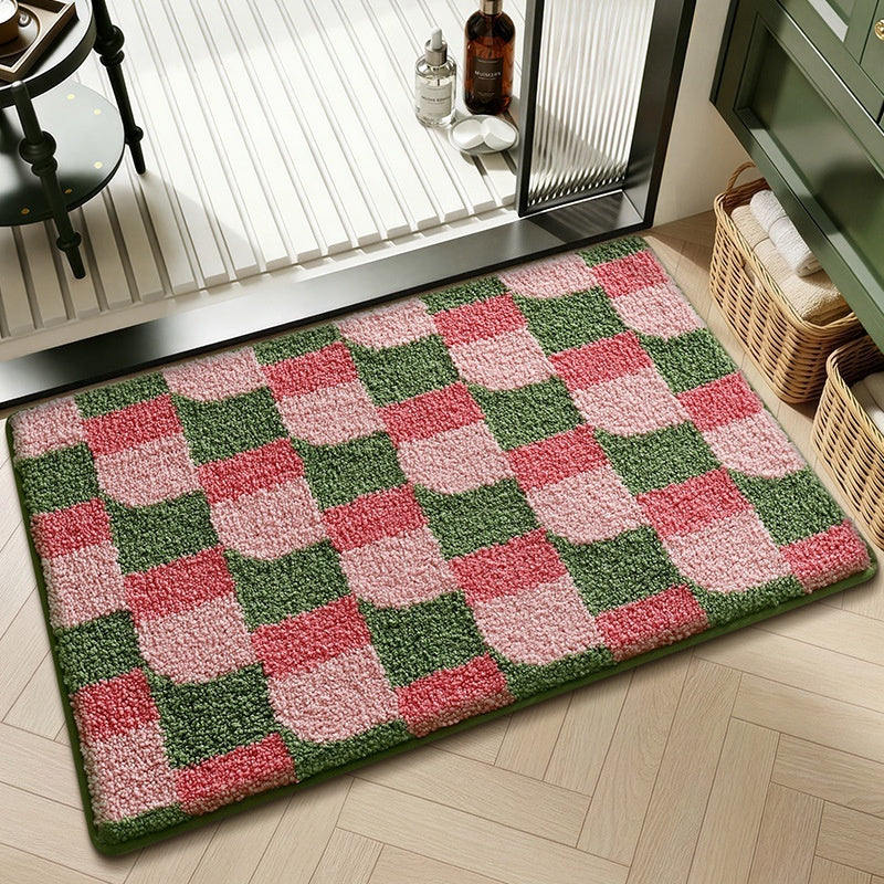 Water-absorbent Non-slip Geometric Lattice Floor Mat