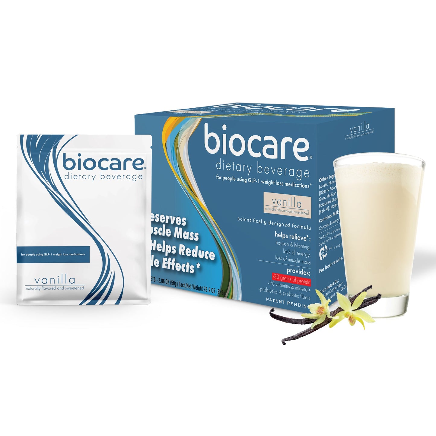 30G Protein Vanilla Biocare Dietary Beverage (14-Count)