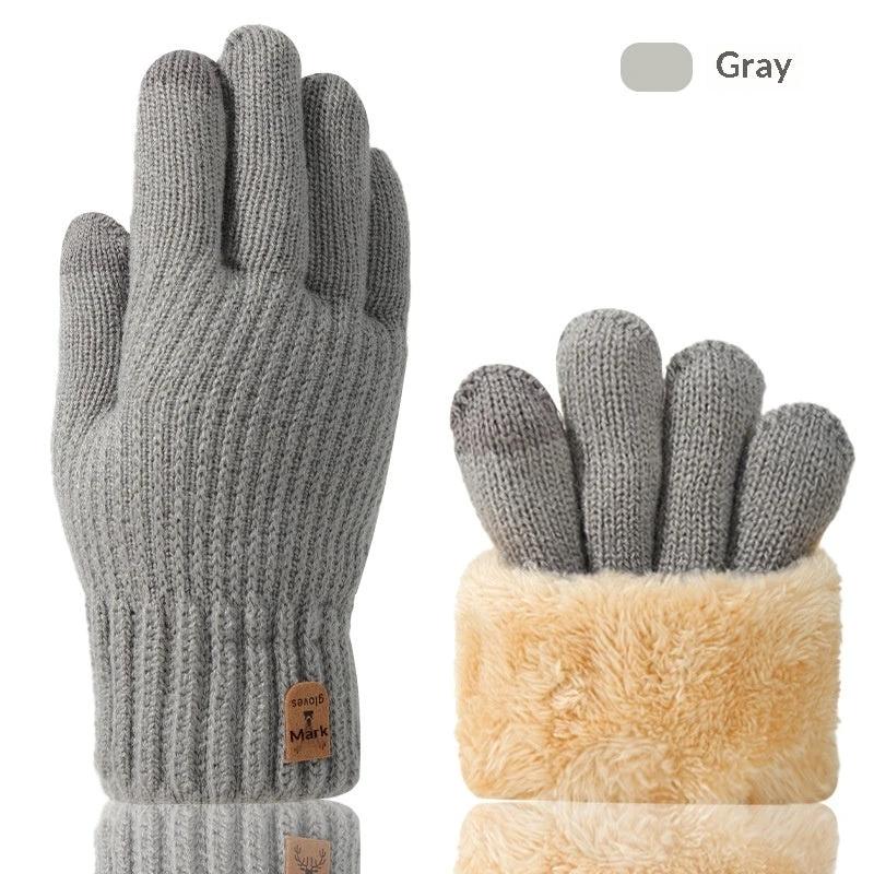 Fall And Winter Touchscreen Gloves For Men With Fleece Lining