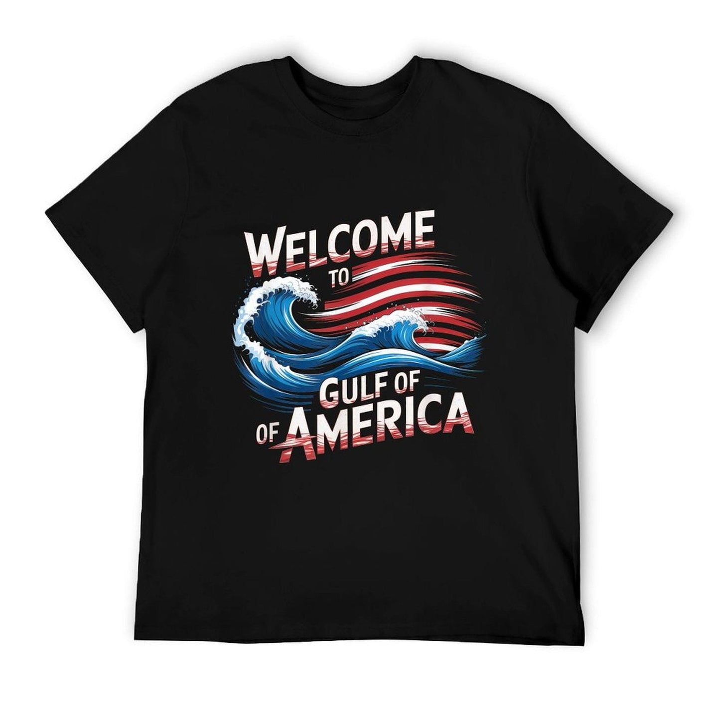 Gulf Of USA America Gift Men Women Flag Beach Breathable T-Shirt
