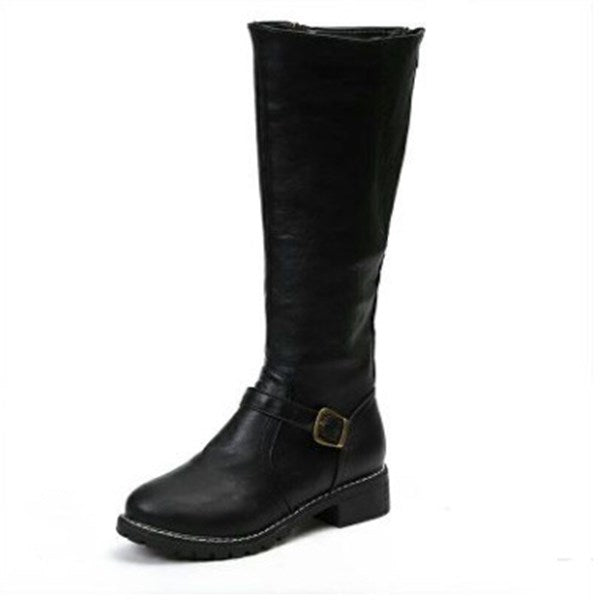 Over-the-Knee Side Zipper Thick Heel Boots
