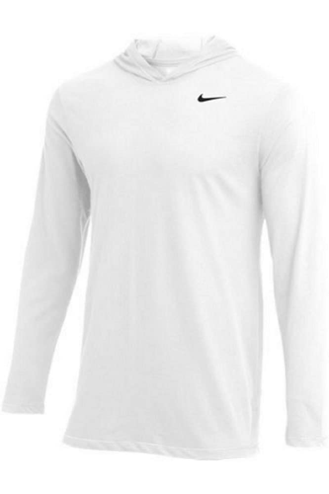 Nike Mens Dry Long Sleeve Hood Tee College Navy Size Medium