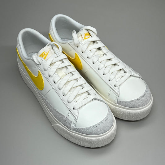 NIKE Blazer Low Cut Platform Sneaker Sz Women's 7.5 Men's 6 Yellow/Grey/White