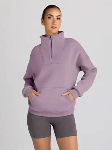 Love Salve Oversized Half Zip Sweatshirt — Cozy Fall Pullover