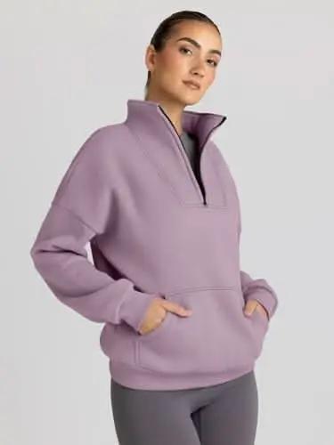 Love Salve Oversized Half Zip Sweatshirt — Cozy Fall Pullover