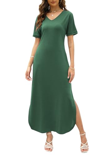 Vanya Maxi Dress in Zebra - Womens Summer V Neck Maxi Dress Casual Loose Split Dresses with Pockets MY128
