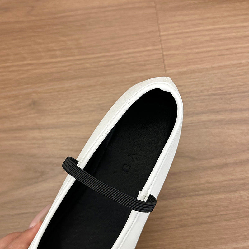 Women Flat Vintage Unique Design Low Cut Flats, French Versatile Ballet Shoes Mary Janes