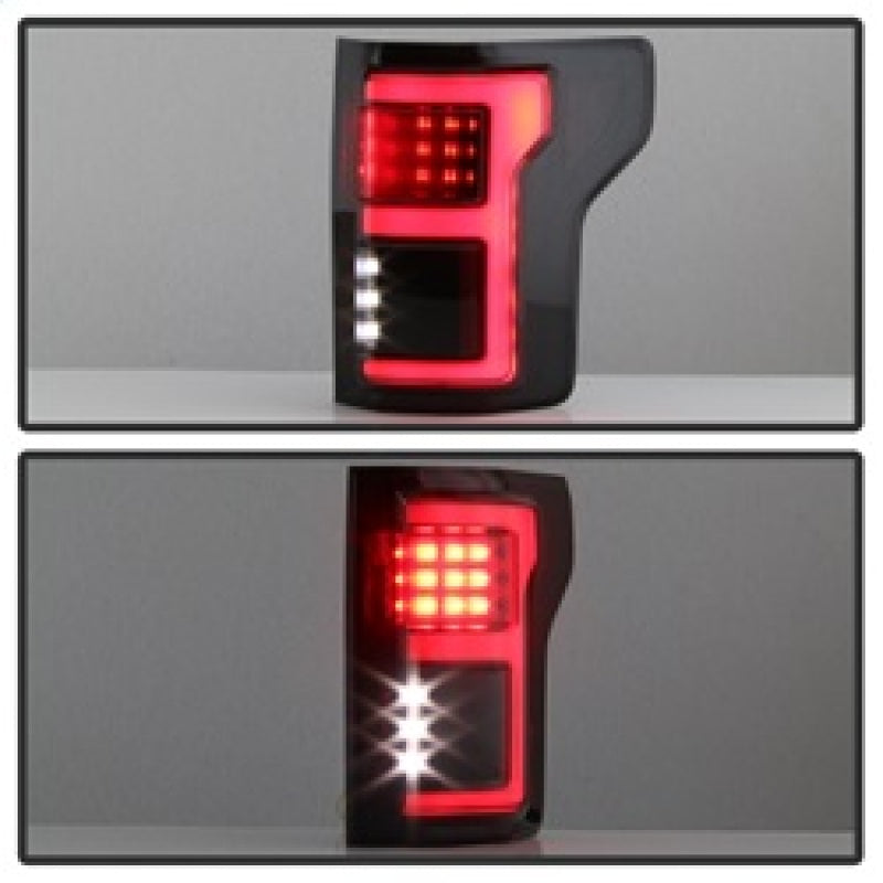 Luces traseras LED Spyder 15-17 Ford F-150 (con punto ciego) - Negro ahumado (ALT-YD-FF15015BS-LBLED-BSM)