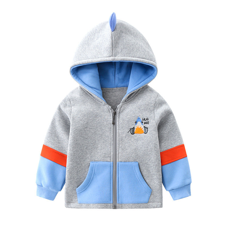 Children's Hooded Cotton Padded Zipper Jacket