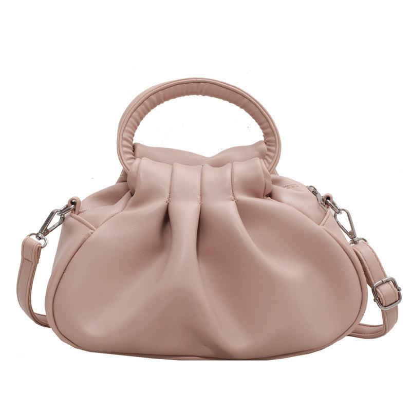 Women's Retro Pleated Shoulder Crossbody Bag