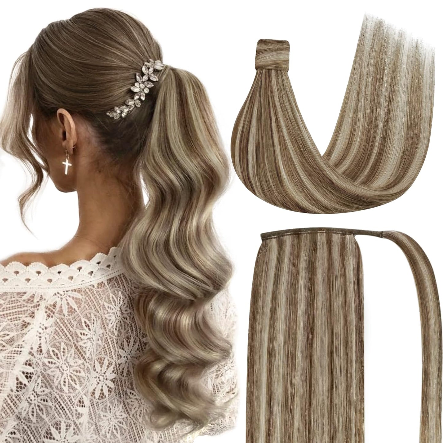 VIP Ponytail Silky 18" 100% Human Hair Extension