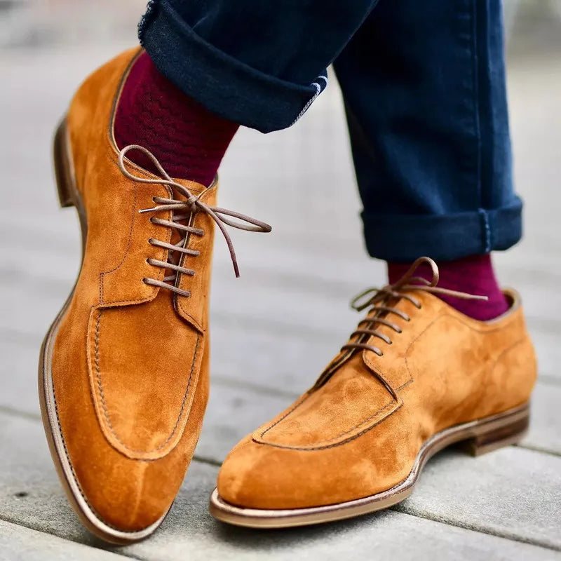 Men's Business Suede Lace-Up Shoes