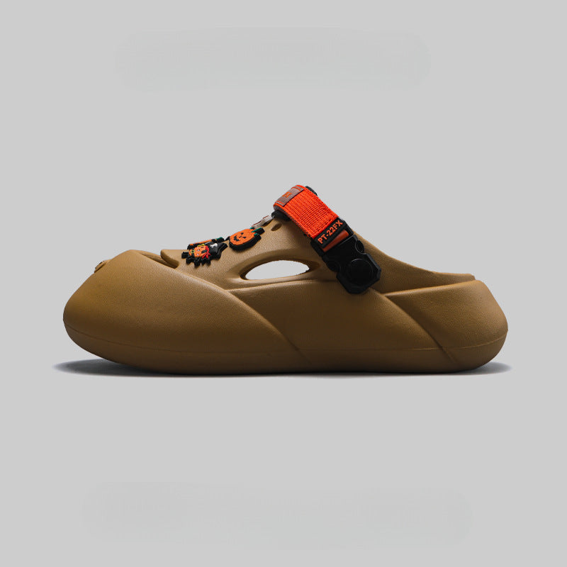 Summer Funny Baotou Beach Hole Shoes Men