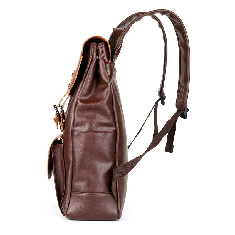 Crazy Horse Leather Large-capacity Backpack