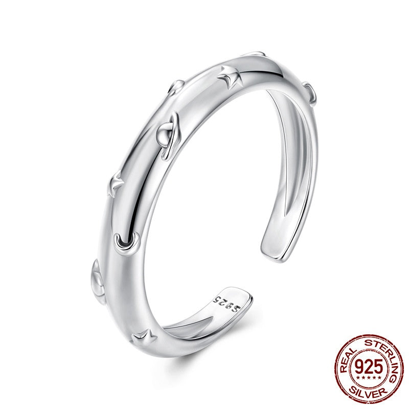 S925 Sterling Silver Planet Open Ring