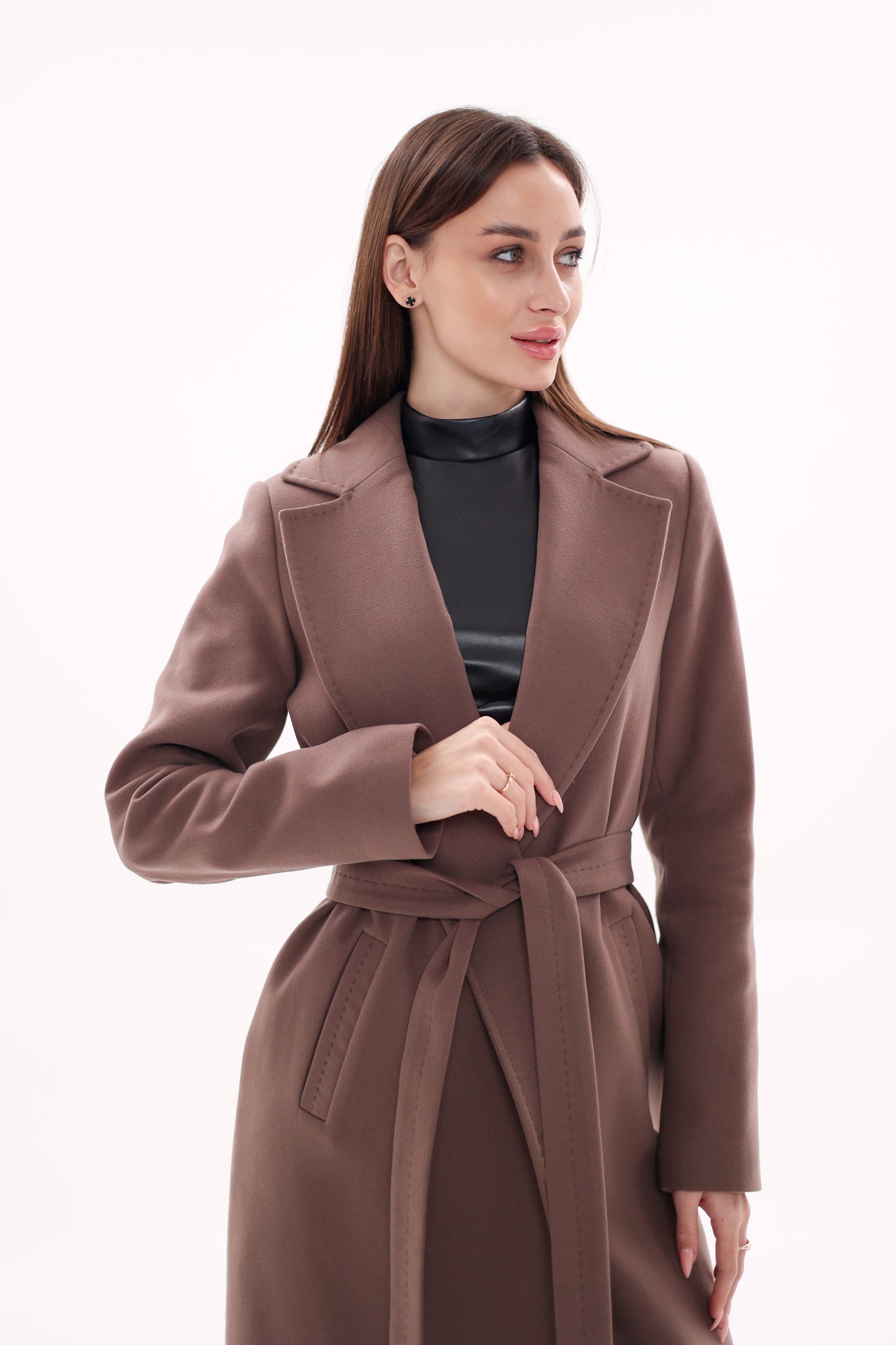Gabardina clásica Harrington envolvente en Moca Mousse
