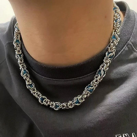 Sapphire Splice Necklace For Men