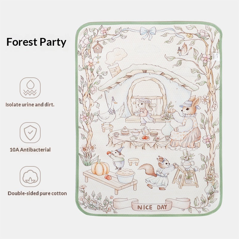Baby Mattress Infant Waterproof And Breathable Washable Large-size Childrens Pure Cotton Urine-proof Pad