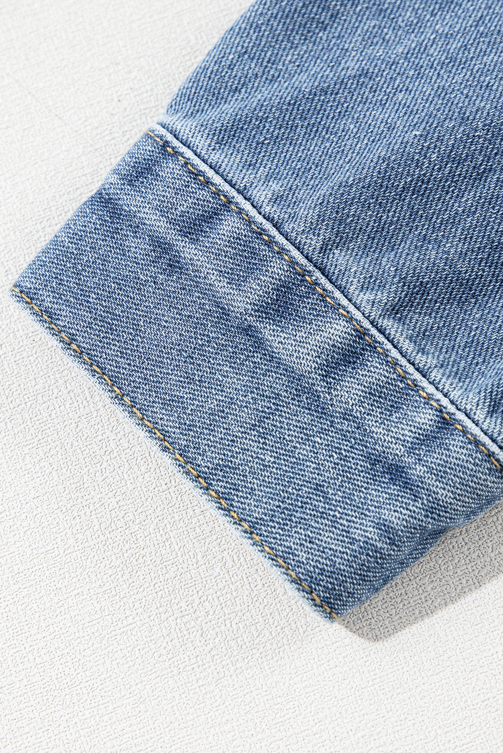 Chaqueta vaquera oversize con bolsillo, lavada a la piedra, a rayas azules