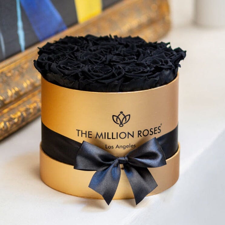 Caja de Oro Clásica | Rosas Negras