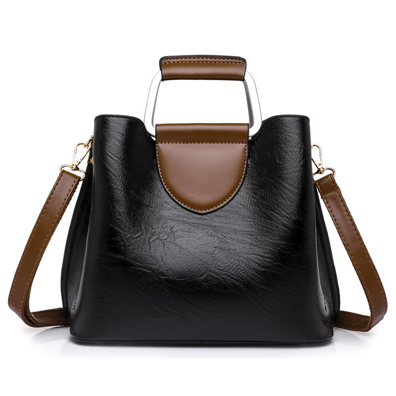 Large Capacity Soft Leather Shoulder Travel Bag