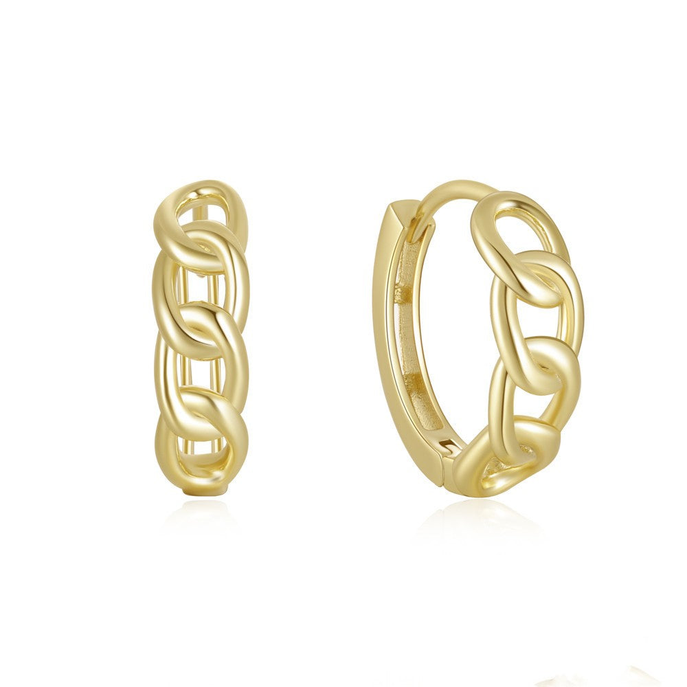 S925 Sterling Silver Fashion Chain Earrings