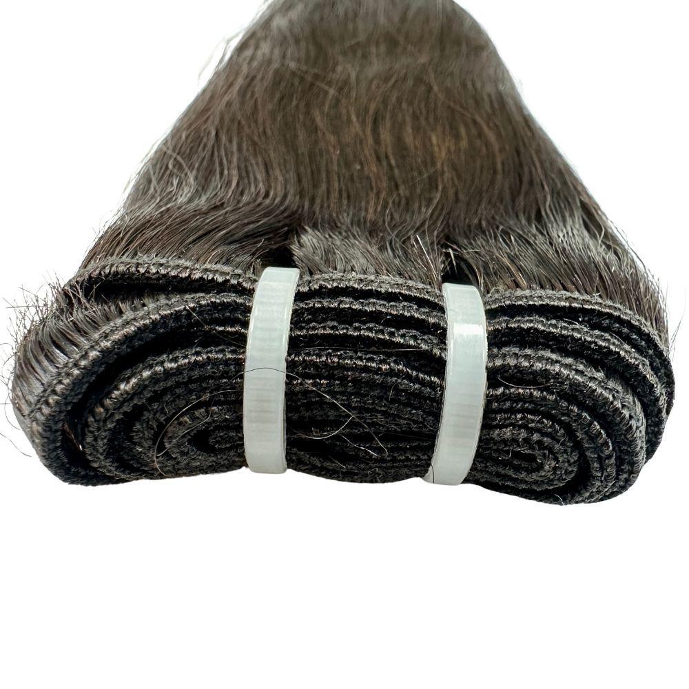 Extensiones de cabello 100% humano, liso natural negro, sin procesar