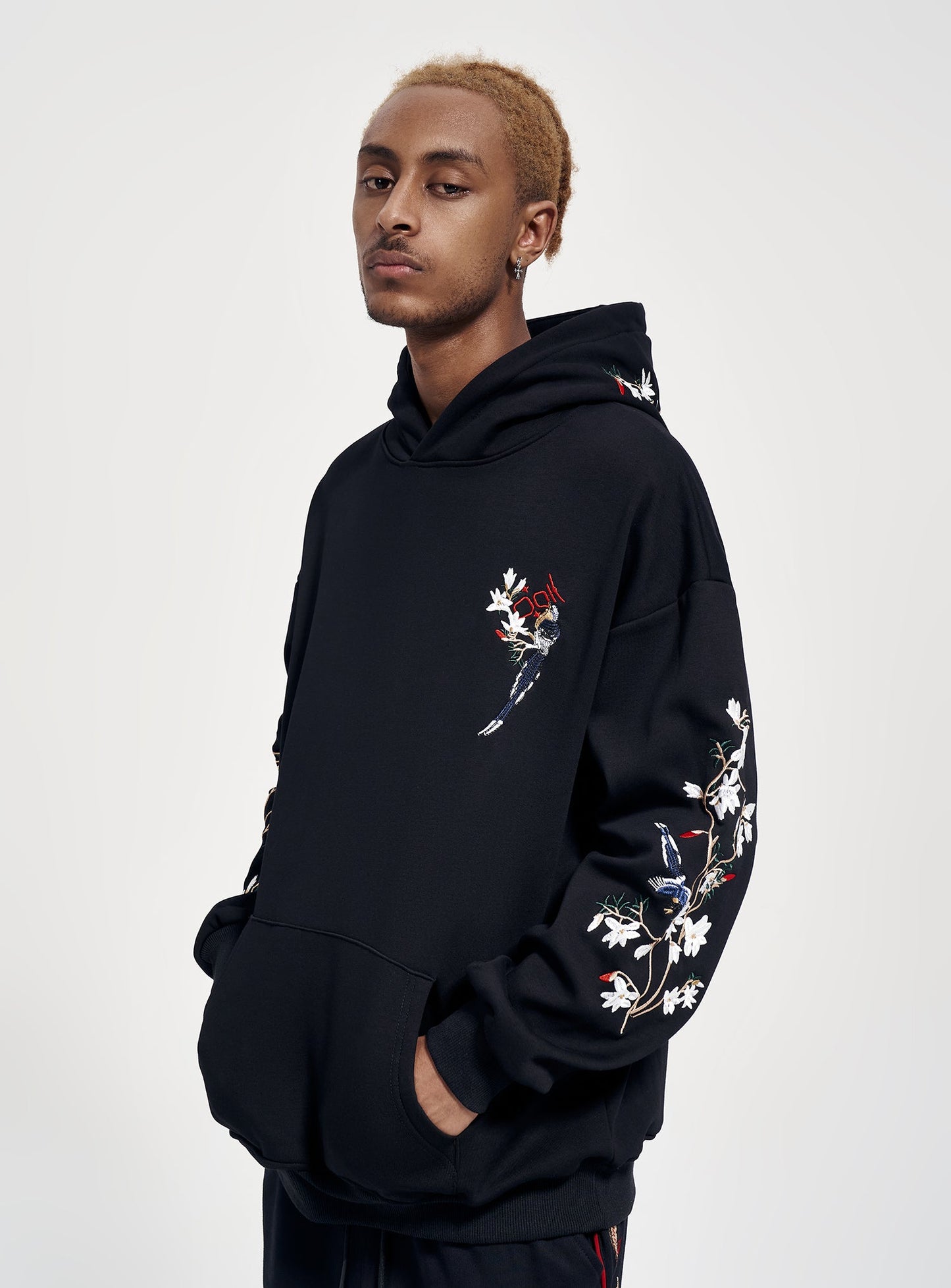 KH9083 Flowers Embroidery Hoodie